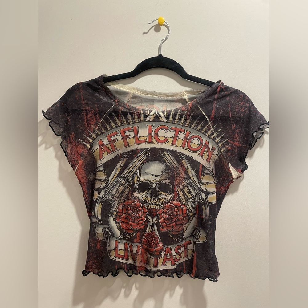 Micro-mesh Black Affliction top